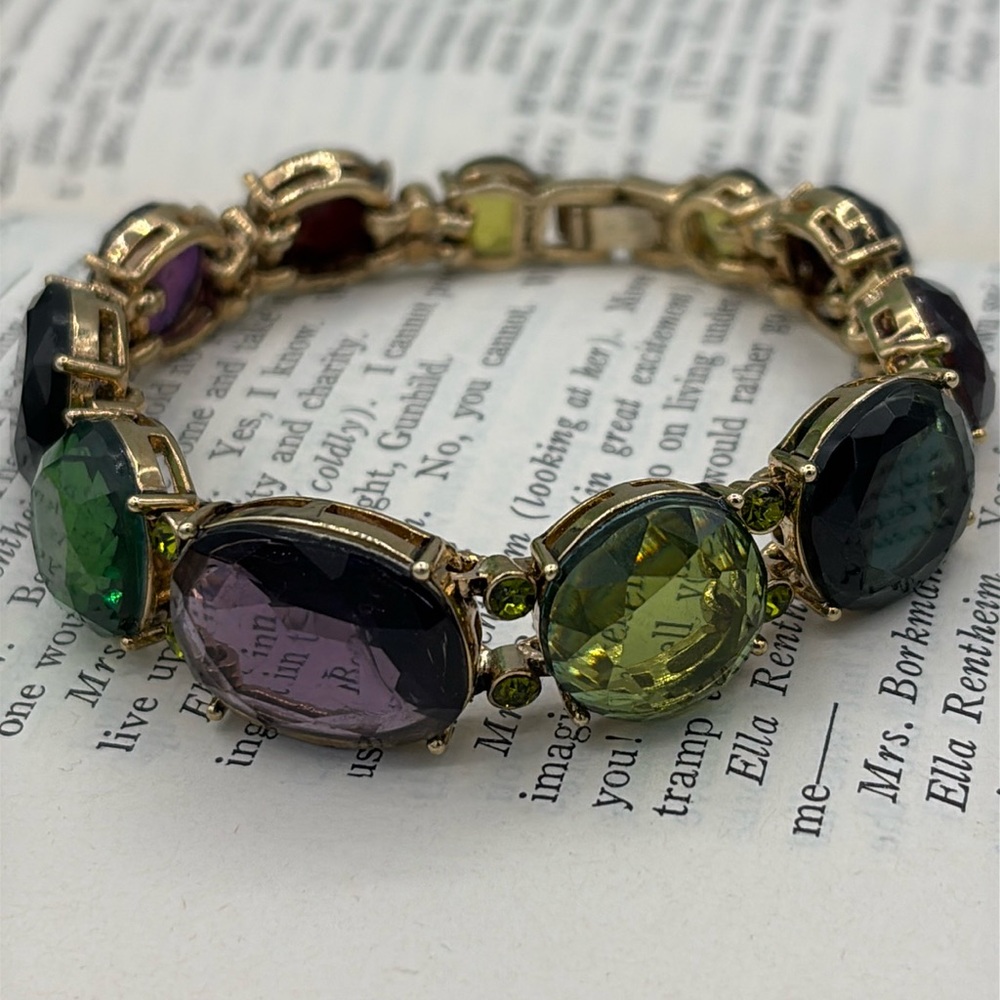 Holiday Vintage Monet Glass Bracelet